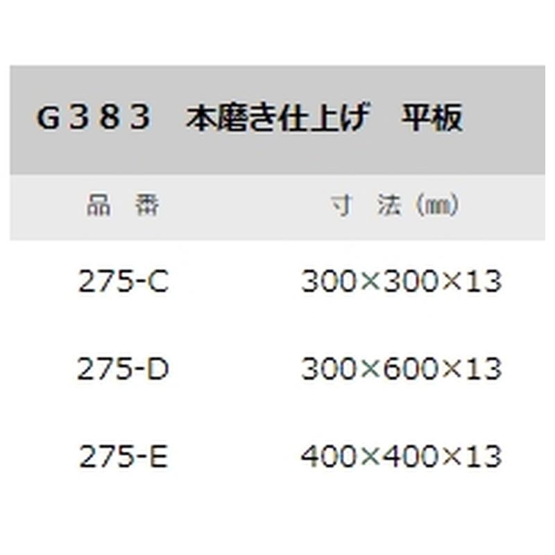 石材タイル 御影石平板 G383 10枚 400×400×13 275-E 中国産 荷受リフト必須 建築用壁材 床材 ドリーム壁材 アM 代引不可 個人宅配送不可_1