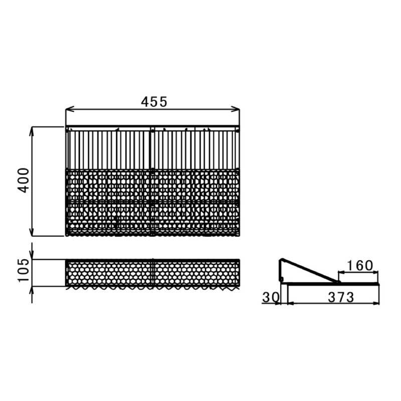雪止金具 スノーZ neo D-459 450×400 フック無 ドブメッキ ブラック