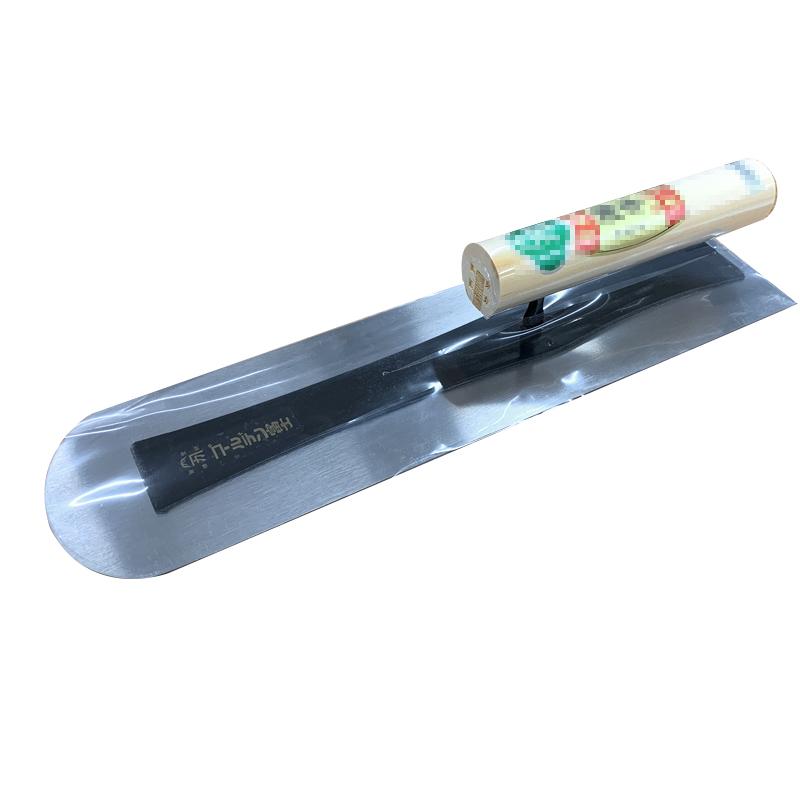 背金接着コテ ゴールデン富士先丸土間鏝 本焼 360mm 板厚0.3mm