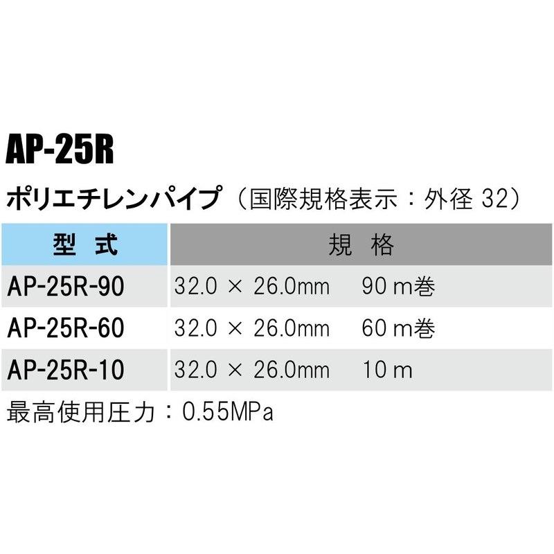 ポリエチレンパイプ 外径 32mm AP-25R-60 32.0×26.0mm 60m巻 高低差 長距離 布設 軽量 生曲げ配管 イリテック カ施 代引不可 個人宅配送不可 返品不可_1