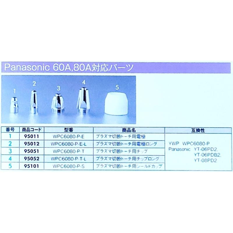 Panasonic 60A 80A 対応パーツ プラズマ切断トーチ用 シールドカップ WPC6080-P-S Panasonic 工具 溶接 ...