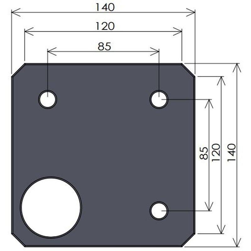 単管パイプ継手 ベース金具 重量用スクエア型ベース コーナー Z-15-1CB 5個入 野外専用 Zタイプ 48.6用単管ビス止めジョイント かん太 J工 産直 代引不可_6