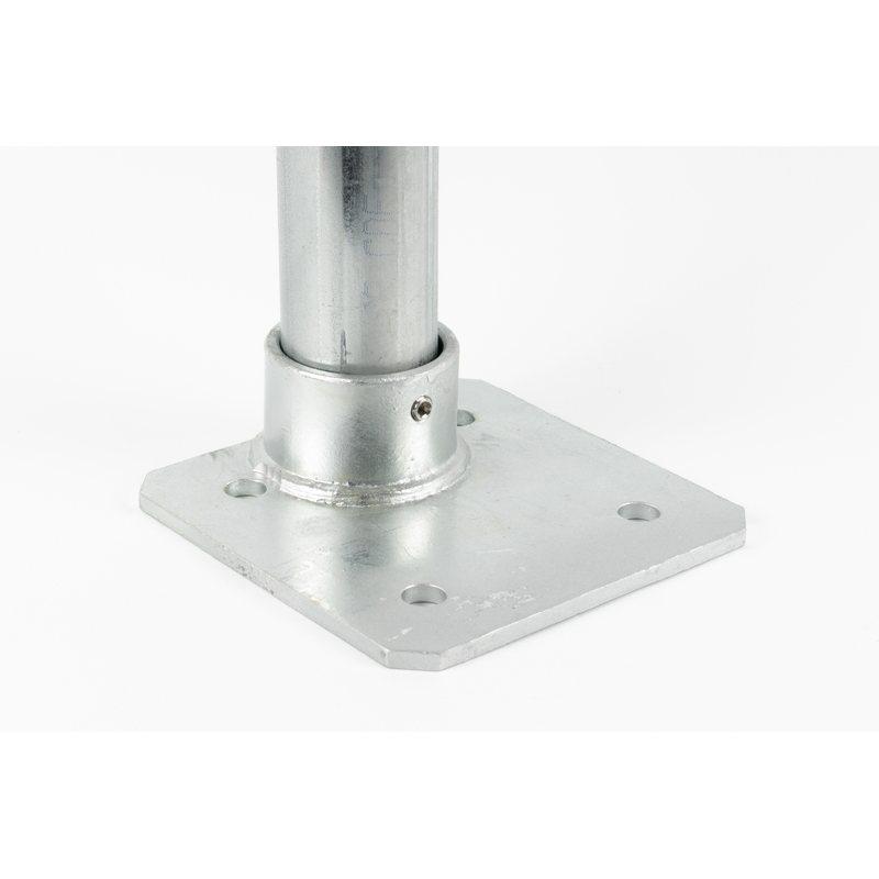 単管パイプ継手 ベース金具 重量用スクエア型ベース 偏心センター Z-15-1MB 5個入 野外専用 Zタイプ 48.6用単管ビス止めジョイント かん太 J工 産直 代引不可_4