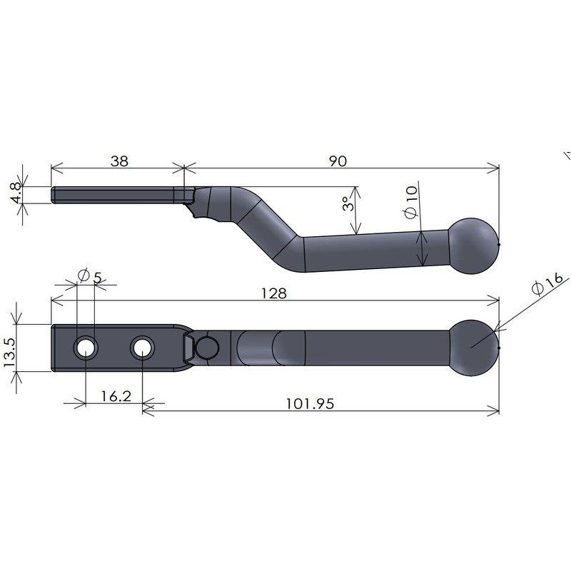 単管パイプ用アクセサリー 門鑑錠本体 25-MON-H 13個入 標準 Dタイプ 48.6用単管ビス止めジョイント DIY 接続 結合 かん太 J工 産直 代引不可_6