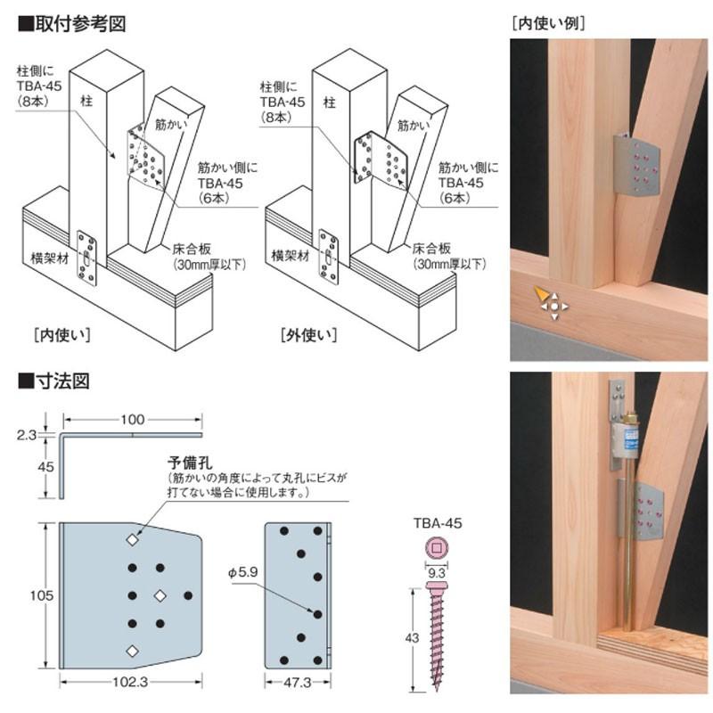 2倍筋交い リベロ2 1091 50枚入 ブレース用 筋交い用 プレート ビス付 接合部金物 Tanaka タナカ アミd プラスワイズ建築 通販 Yahoo ショッピング