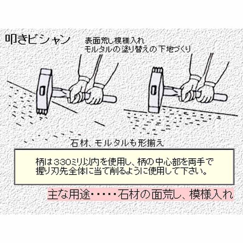 プラスワイズ建築石材加工具 叩きビシャン 超硬 荒形状 三冨d 40mm ハンマーヘッドのみ の切り割り C 55 304 石材 ブロック 高圧焼結 三木技研 造り