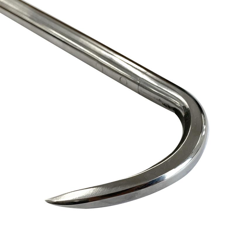 手鈎 オールステンレス シーフック 丸座付 480mm 16148 魚 カゴ 引っ掛け フック ヒシカネカ 三冨D_2