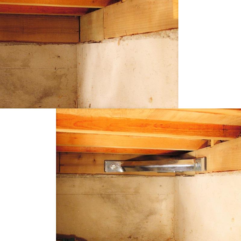 土台 支柱の台 壁用 L字