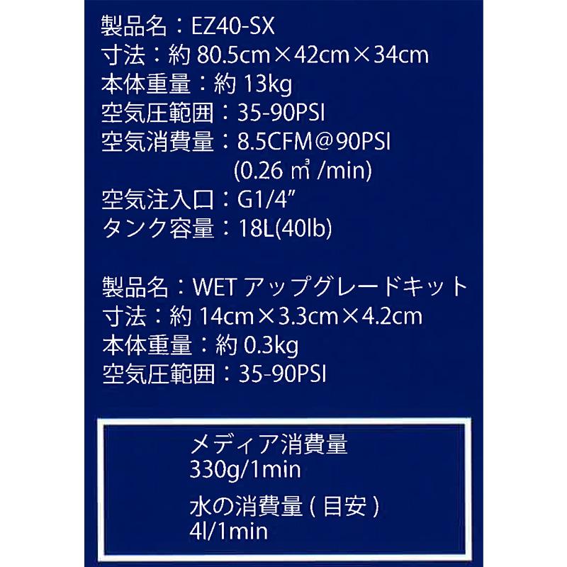 ブラスト EZブラスト スタートキット EZ-40-SX 重曹 ドライ ウェット