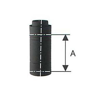 ホンマ製作所 ハゼ折二重煙突 黒耐熱 半直筒 φ106 No.12771 11126