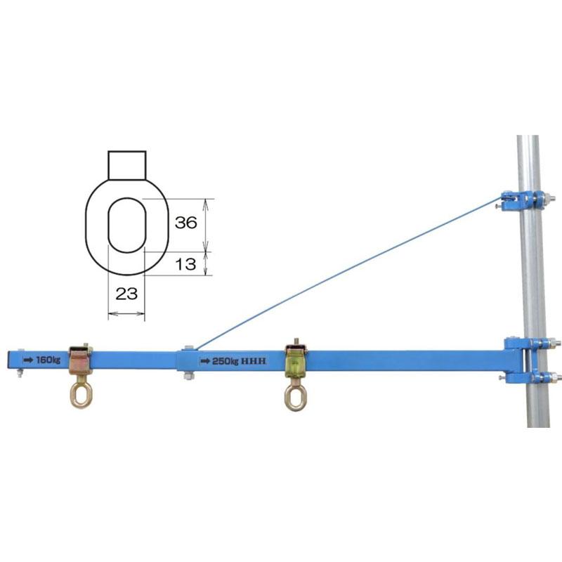 HHH PMJ パイプマウント 未使用 旋回角度180℃ 160～250キロまで【ハンズクラフト宜野湾店】 パイプマウント ジブクレーン PMJ 定格荷重160-250kg 旋回角度180度 単