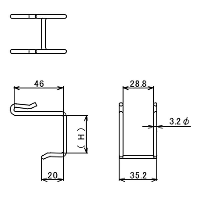 フック スノーZ用軒先フック neoフック 10個入 20mm/30mm/40mm 0189610