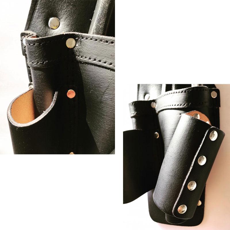 鳶壱 板金工具ケース スラッシュ LX-23 本革 板金ハサミ 金切鋏 掴箸