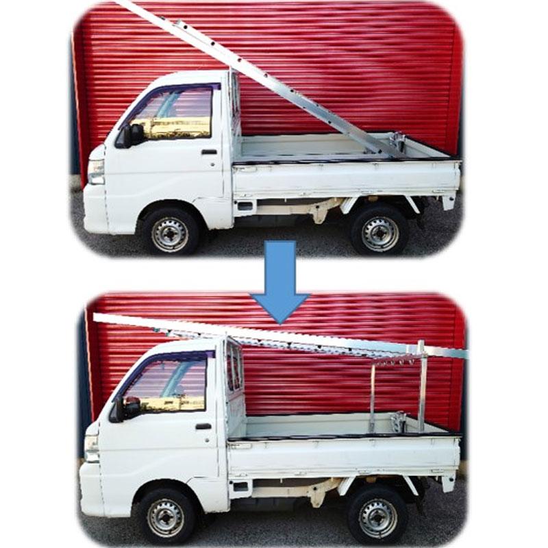 軽トラ用馬荷台 軽馬 長尺物用 耐荷重70kg 組立式 アルミ・ステンレス