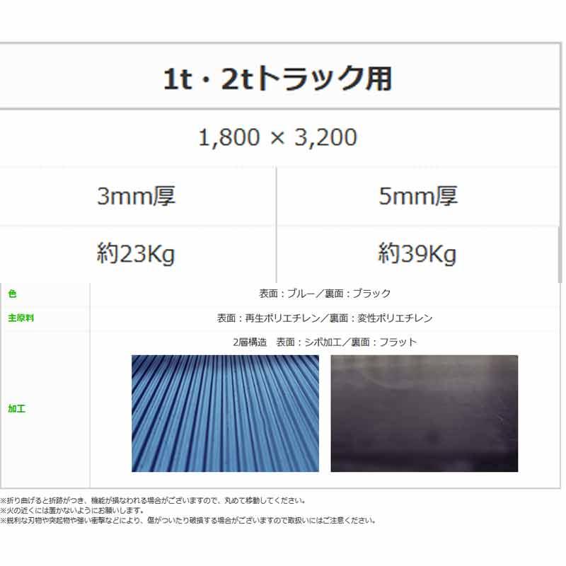 トラック荷台マット つるピタマット 3mm厚 1800ｘ3200 23kg 1・2t用リバーシブル 滑る 滑らない 1枚2役 リピープラス 代引不可 個人宅配送不可｜plusyskenchiku｜04