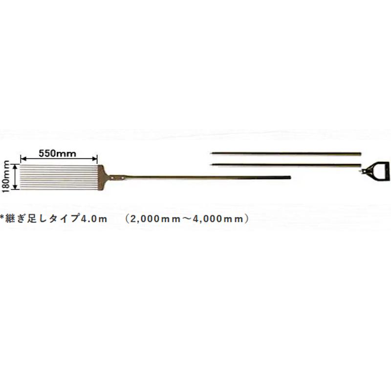 コンクリート気泡抜き取り器具　ピカコン3　III-B　2-4m　継ぎ足しタイプ　らくーだ　延長柄　代引不可　個人宅配送不可　カネミツ