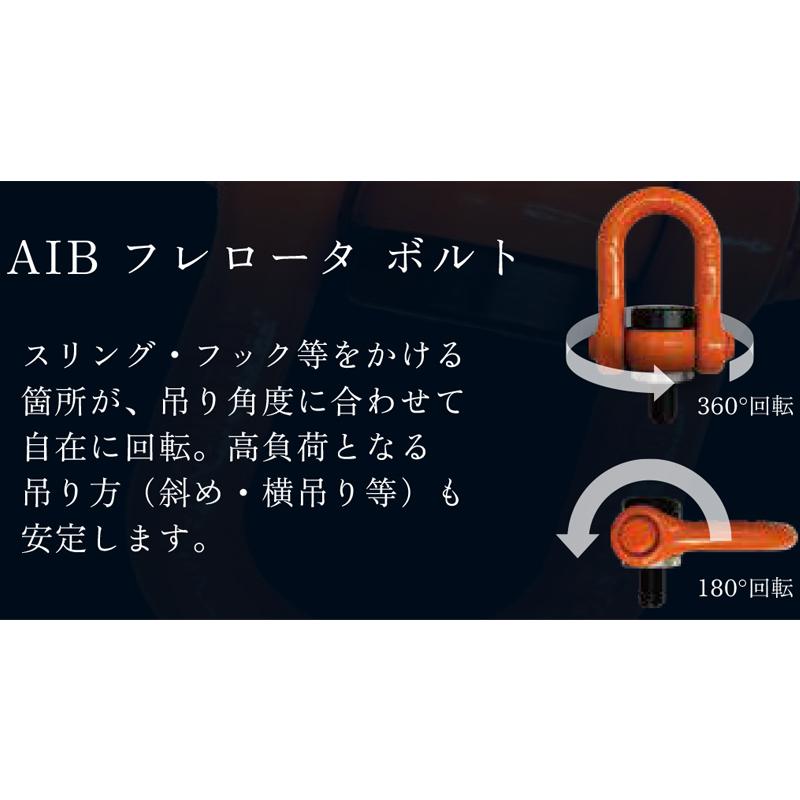 アイボルト フレロータボルト AIB-M64-AB-16 使用荷重25t 自在に回転 