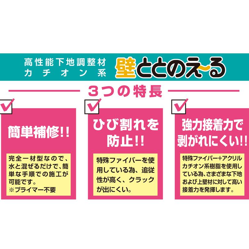 高性能下地調整材 壁ととのえーる 5kg コンクリート下地 凹凸 整える ツネミ 清水 代引不可｜plusyskenchiku｜04