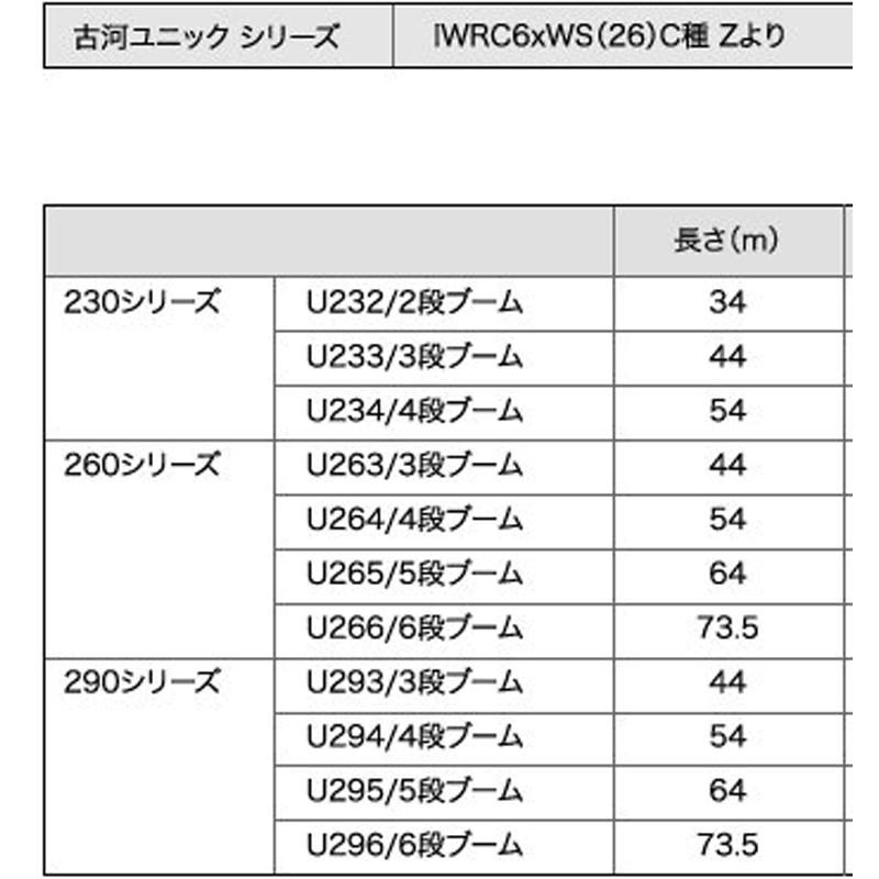 トラックワイヤーロープ C種 Zより 1mから 8mm IWRC6xWS(26) 一般