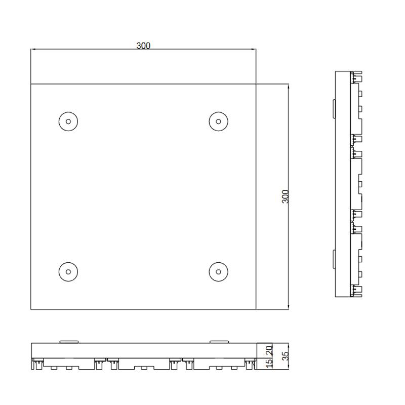 屋上緑化マット エコグリーンマット300 12枚入 300x300x35 潅水