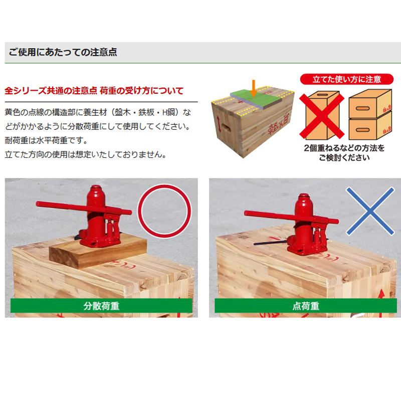 重機受台 軽いん台 サシゴ 345 300x400x500 15kg 耐荷重300縦で10t 仮