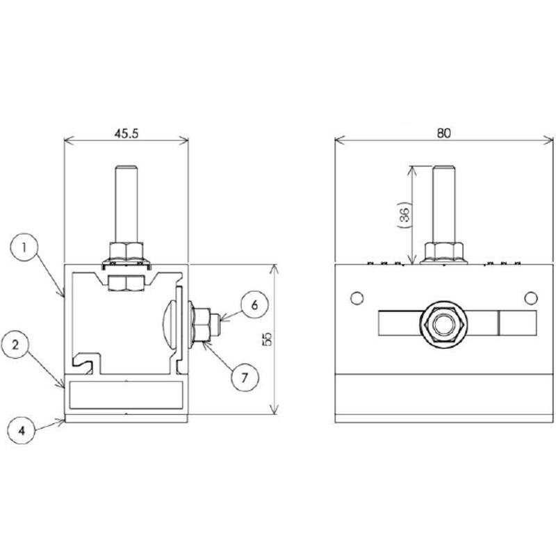 太陽光パネル架台金具 重ね式折版屋根 PVA-KS light 790KSR 押さえ金具