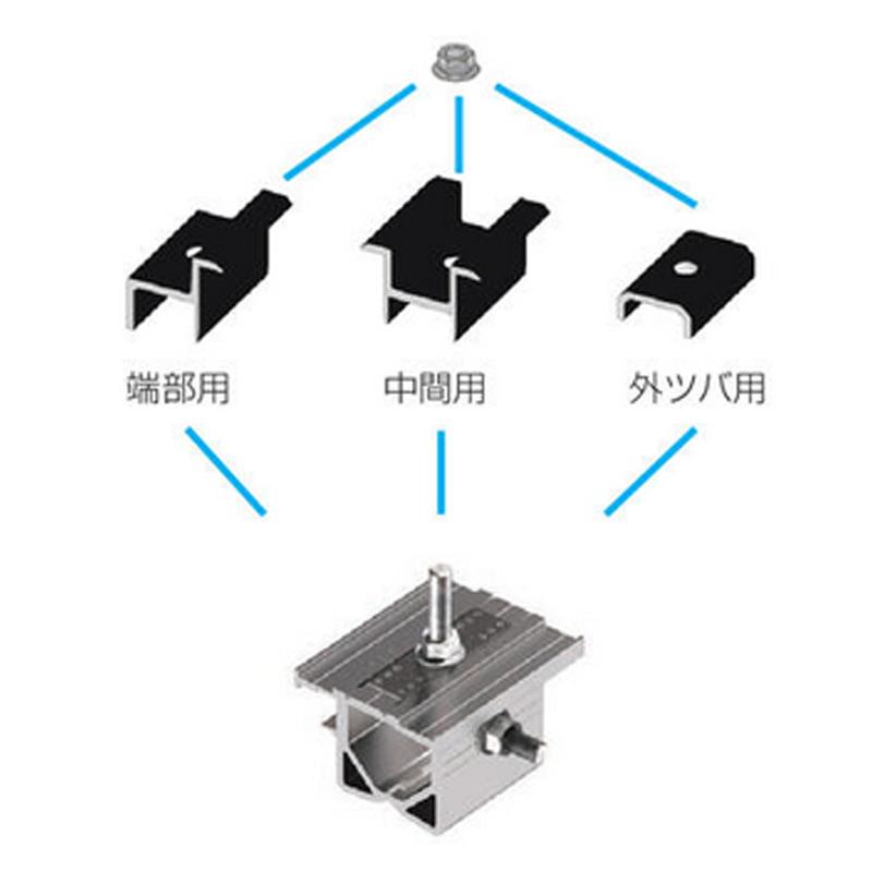 太陽光パネル架台金具 ハゼ式折板屋根 PVA-HS light 700HLS 直付