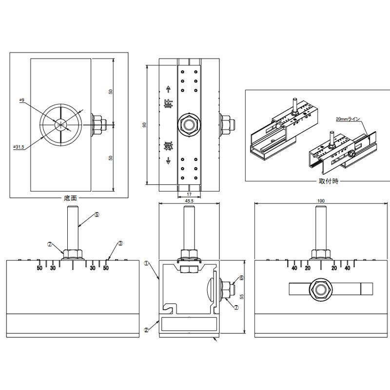 ダイドーハント（DAIDOHANT） 太陽光パネル架台金具 重ね式折板 KS
