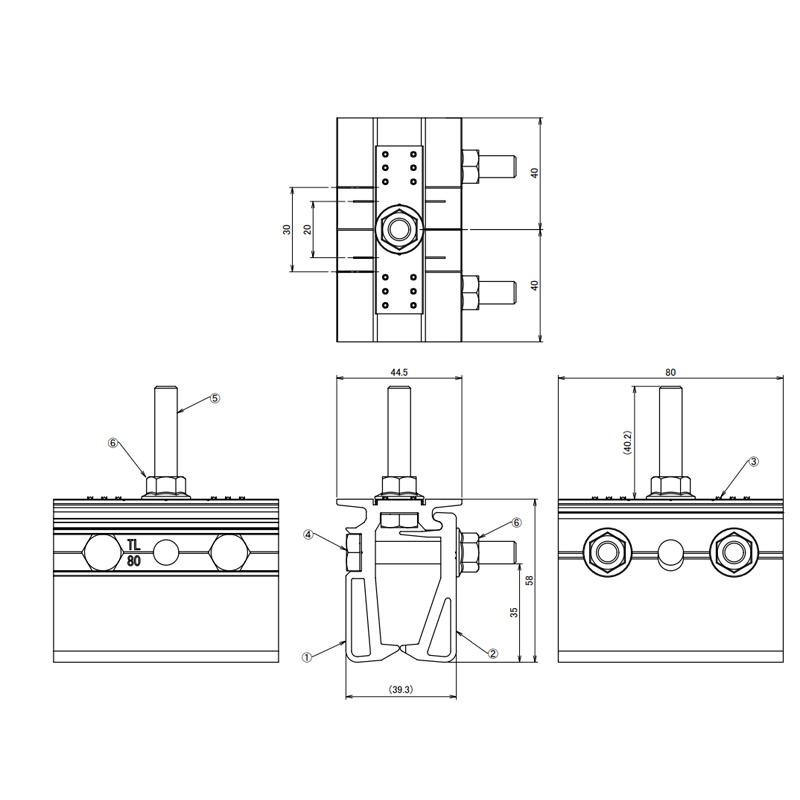 ダイドーハント（DAIDOHANT） 太陽光パネル架台金具 立平用掴み金具