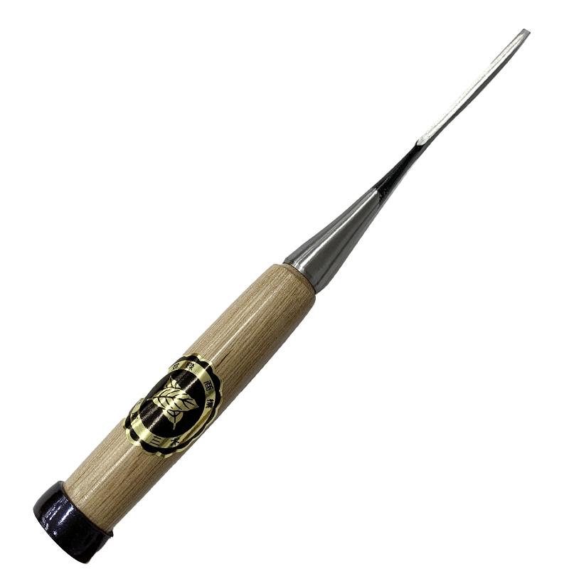 大内鑿 追入れノミ 3mm 芯持 白樫柄 追い入れのみ 大工工具 三冨