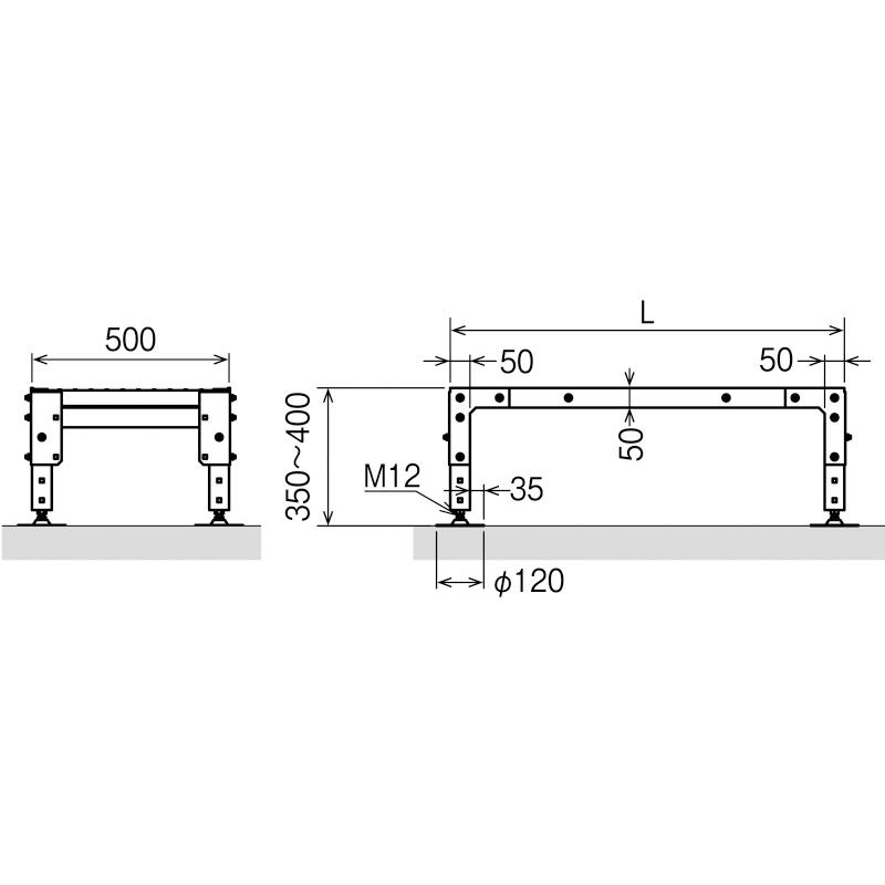 組立式歩廊架台 マルチステップ 750x500x350-400 STP3575 高耐食 組立式歩廊架台 マルチステップ 750x500x350-400 STP3575 高耐食