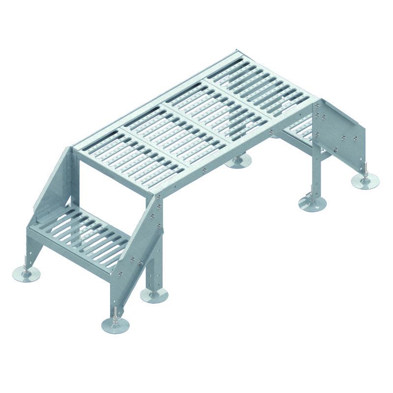ネグロス電工 組立式歩廊架台 マルチステップ 1500x500x550-600
