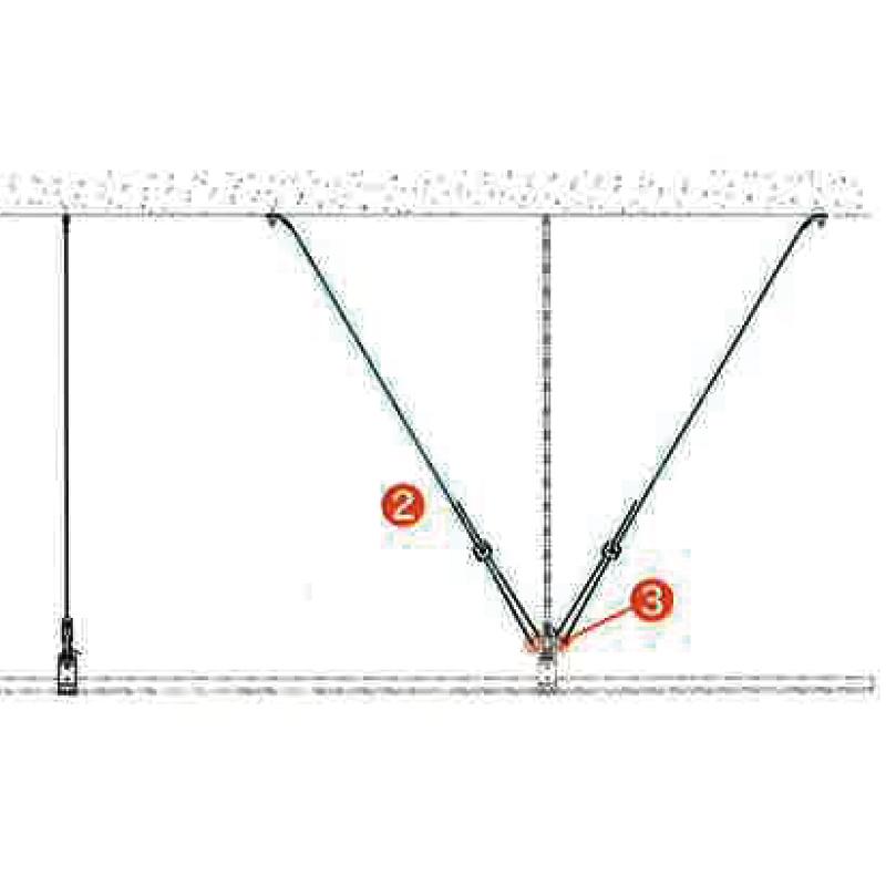 ネグロス電工 レースウェイ振れ止め金具 T-GRYF2D-2-300 1対 ワイヤー