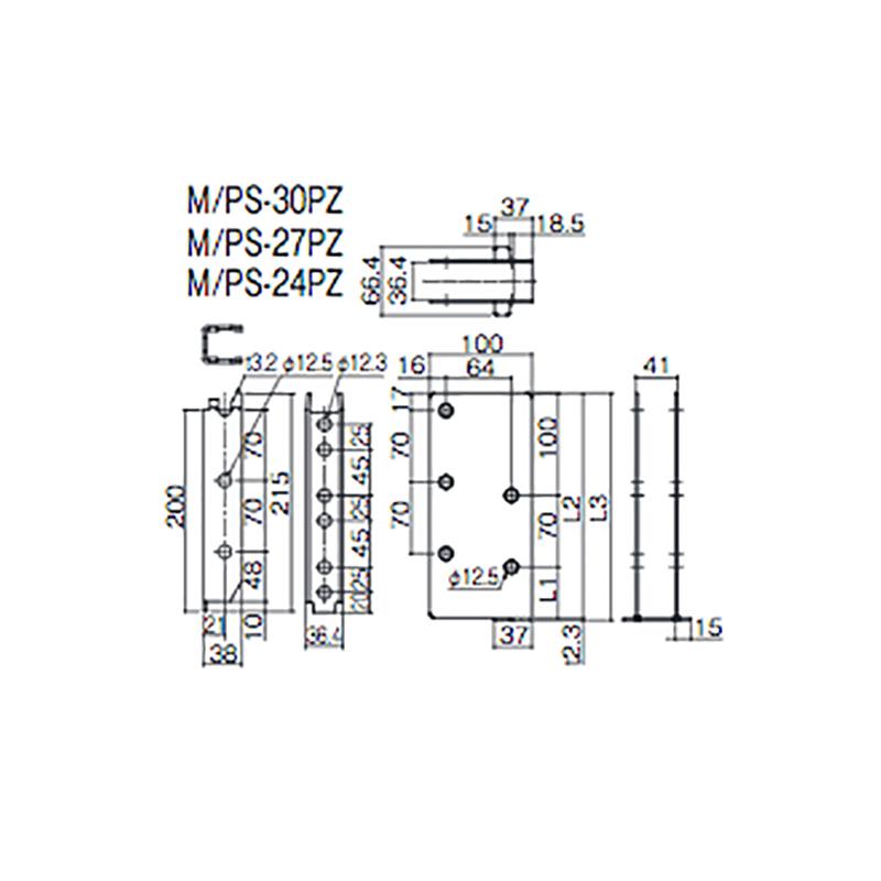 20セット　金物工法　プレセッター　梁受金物　901151　PS-27PZ　ブロイズ　カネシン　タイプM　[国産材にも対応した無垢材タイプ]　M　アミ