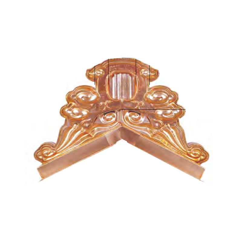 2個入推奨箱棟bm 12 主棟用守護鬼和風銅生地色アミ代引不可プラスワイズ建築の屋根装飾護国アミ勾配自在型耳付型