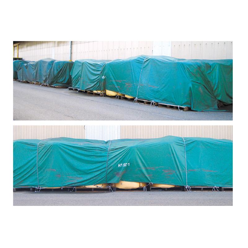 エステル帆布クロス　無鉛品　No.5500　1.85×50m　ホワイト　トラックシート　テントカバー　代引不可　簡易テント倉庫　個人宅配送不可　萩工　長期的野積みカバー