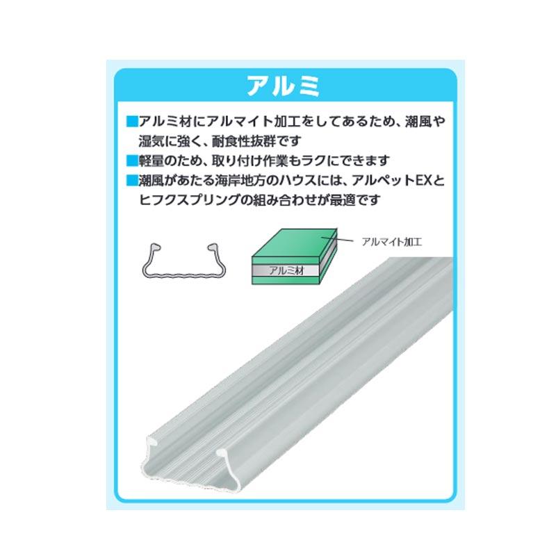 ビニールハウス部材 ツユトールZ-II アルミ 2.5m 120本入 A-TTZ2 軟質