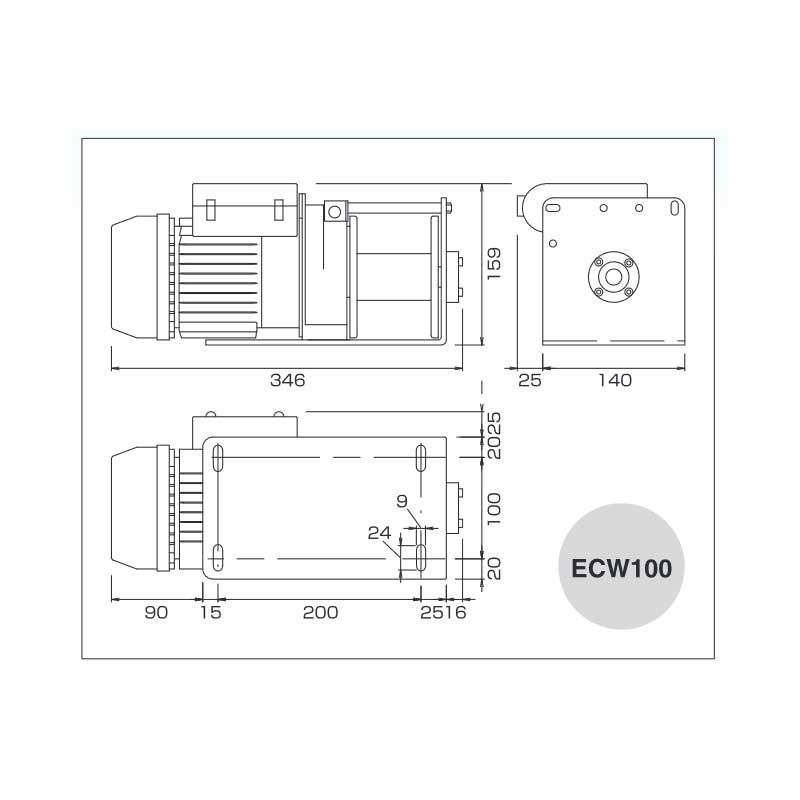 電動ウインチ ECW100 荷重100kg 単相100V 揚程10m 屋内用 スリー 電動ウインチ ECW100 荷重100kg 単相100V 揚程10m 屋内用 スリー