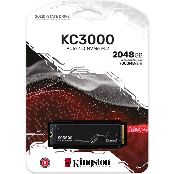 キングストン SKC3000D/2048G KC3000 PCIe 4.0 NVMe M.2 SSD 2048GB 3D TLC NAND 最大読取7000MB/ 秒、最大書込7000MB/ 秒｜plusyu｜03