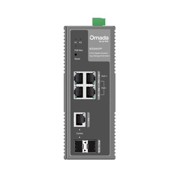 TP-LINK IES206GPP(un) Omada ギガビットポート×6 産業用イージーマネージスイッチ（PoE+ポート×3＆PoE++…_1
