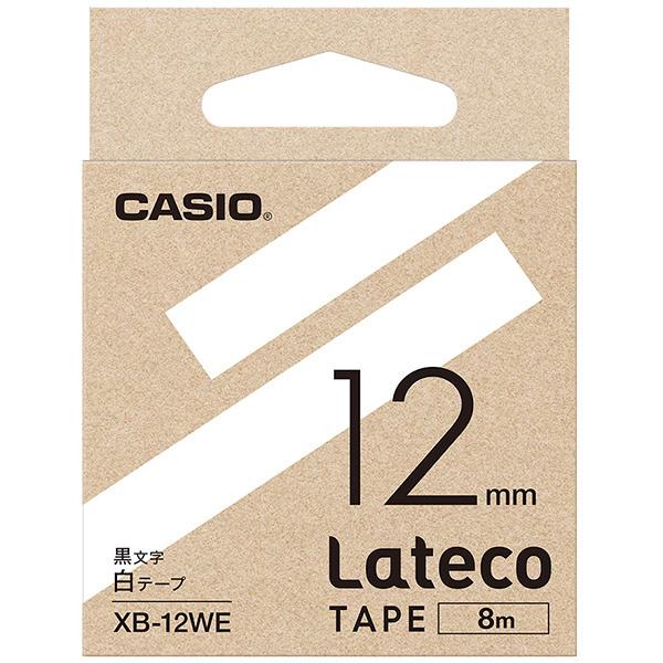 CASIO XB-12WE Lateco用テープ 12mm 白/ 黒文字｜plusyu