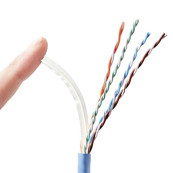 ELECOM LD-GPAL/BU100RS LANケーブル/ CAT6A対応/ EU RoHS指令準拠/ コネクタ無し/ 単線/ リレックス/ 100m/ ブルー｜plusyu｜04