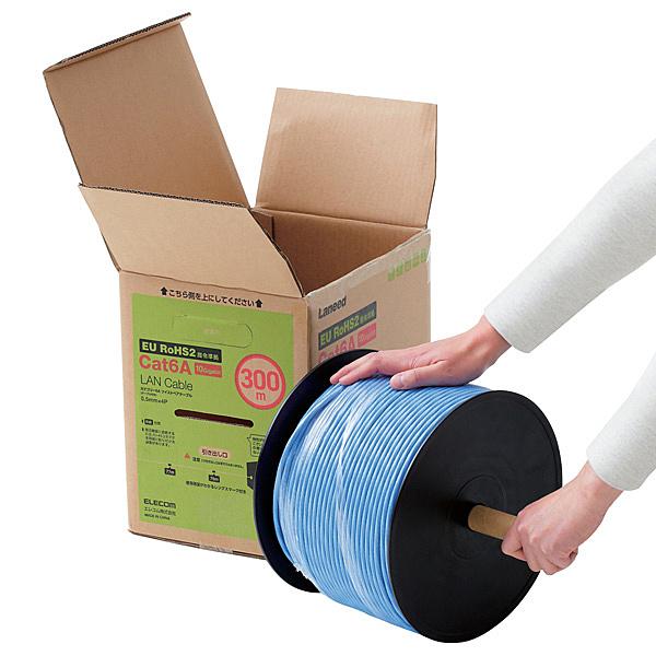 ELECOM LD-GPAL/BU300RS LANケーブル/ CAT6A対応/ EU RoHS指令準拠