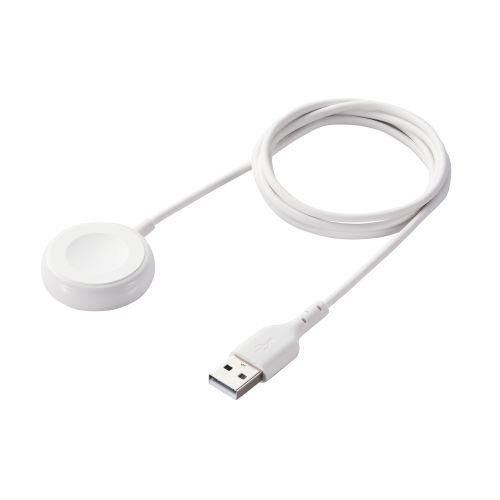ELECOM MPA-AWAS12WH Apple Watch磁気充電ケーブル/ 高耐久/ USB-A/ 1.2m/ ホワイト｜plusyu