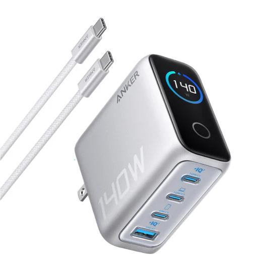 アンカー・ジャパン B2697N41 Anker Charger (140W 4 Ports) with USB-C & USB-C ケーブル シルバー