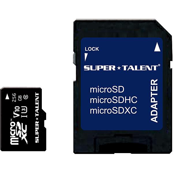 スーパータレント ST56MSU1P UHS-I microSDXCメモリーカード 256GB Class10 SDXC変換アダプタ付｜plusyu