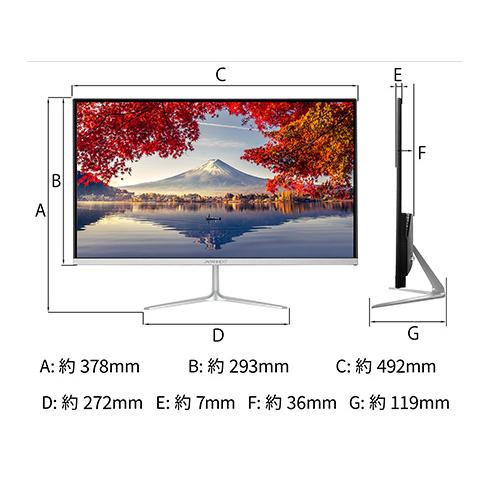 JAPANNEXT JN-IPS215FHD-C 液晶ディスプレイ/ 21.5型/ 1920×1080/ HDMI×1、USB Type-C×1/ シルバー/ スピーカー：有/ 1…｜plusyu｜04