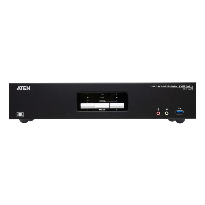 ATEN CS1942ATC 2ポート USB3.0 4K DisplayPort デュアルディスプレイ シームレスKVMP スイッチ_1