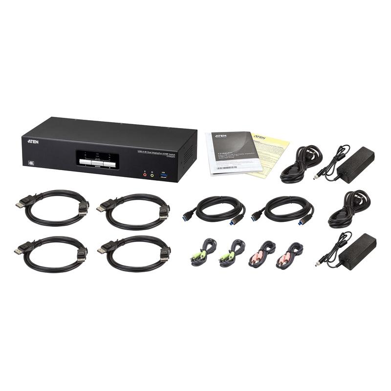 ATEN CS1942ATC 2ポート USB3.0 4K DisplayPort デュアルディスプレイ シームレスKVMP スイッチ_3