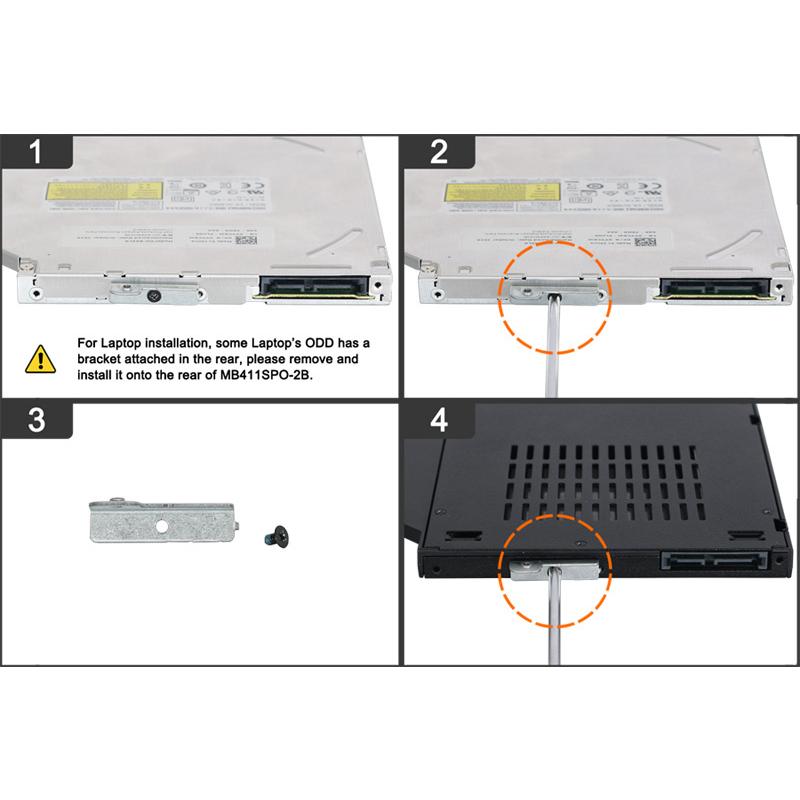 ICY DOCK MB411SPO-2B ICYDOCK　2.5インチHDD/ SSD搭載用リムーバブルケース　ウルトラスリムODDベイサイズ_14